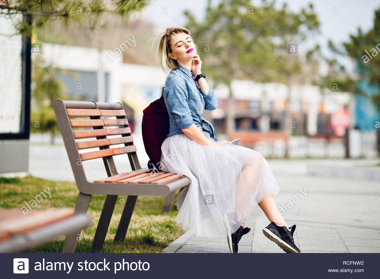 Sitting in short skirts