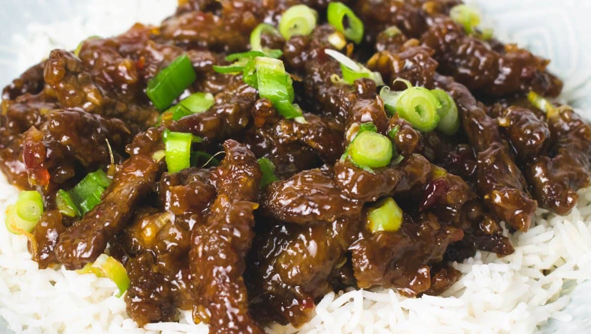 Chinese deep ried beef strips