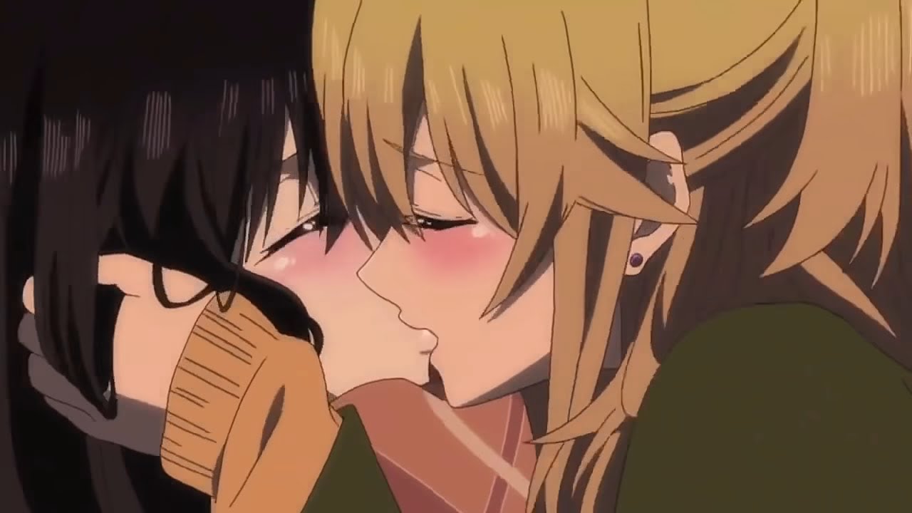 scene Anime yuri kiss