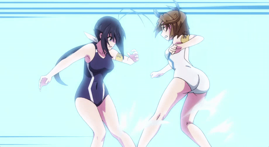 butts with Anime fight girls