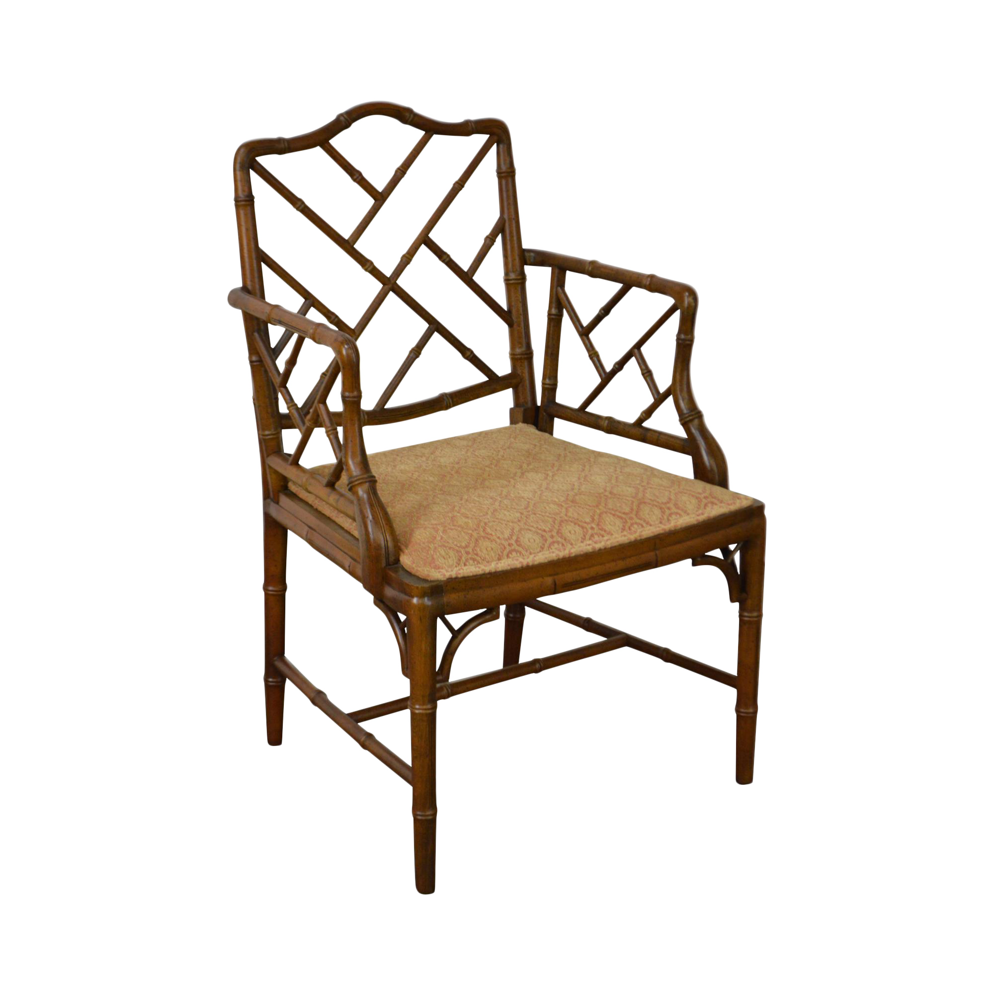 chair faux Asian style bamboo wing