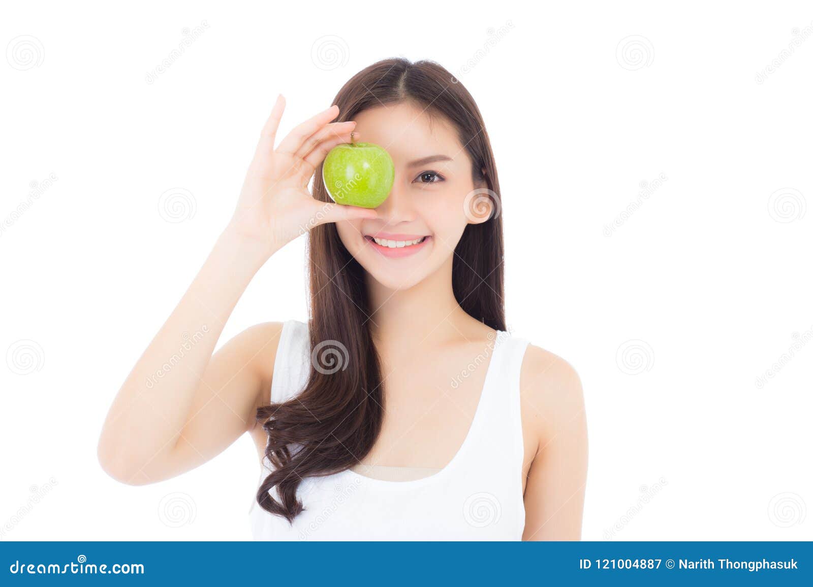girl with apple Asian