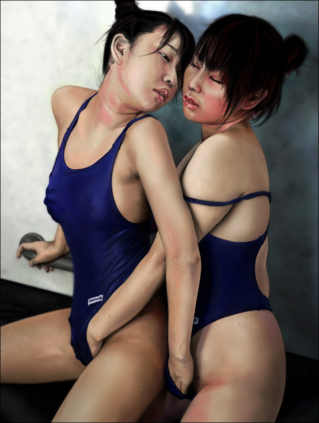 Asian otngagged wanking bikini