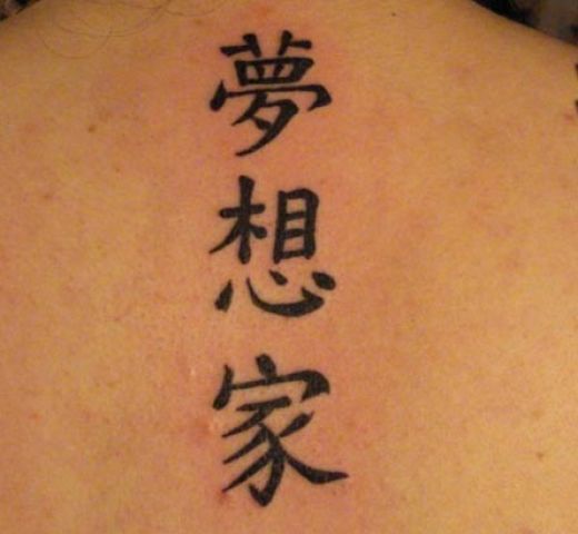 symbol vagina Chinese tattoos