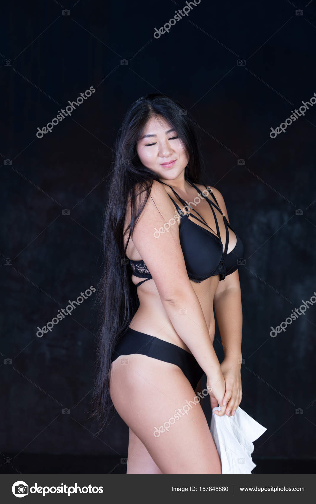 Asian sissy long hair curvy