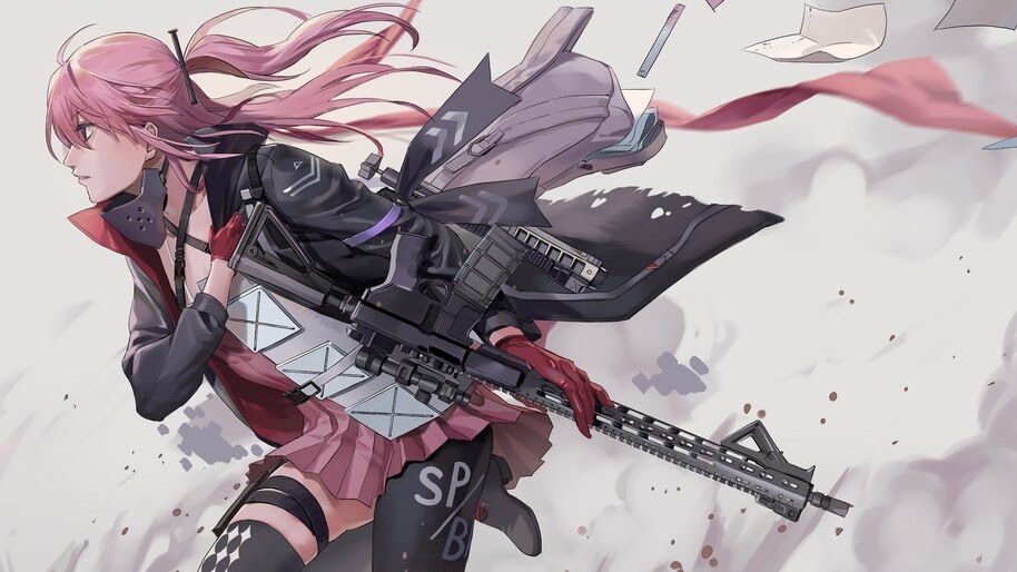 Anime girl with rifle