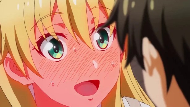 a lot girl blushing Anime