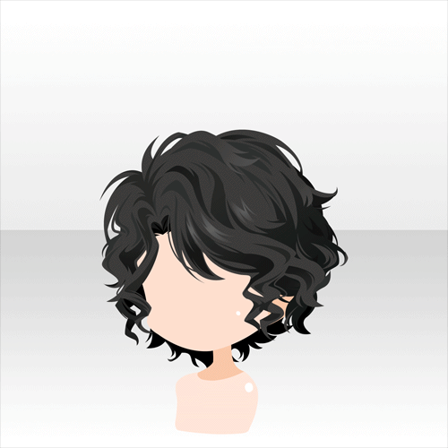 boy hair curly Anime with