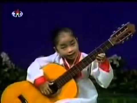 korean playing North guitar girl
