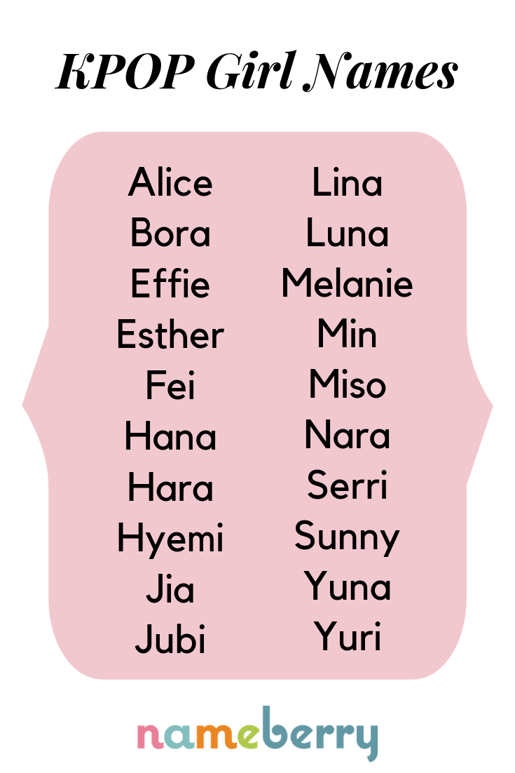 Korean nicknames for girl