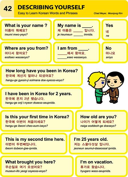 I speak korean in korean