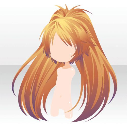 Anime girl hair pigtails