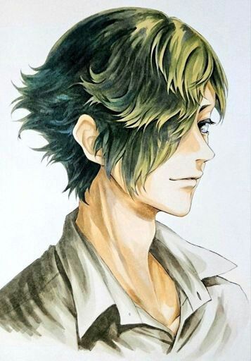 boy Anime green hair