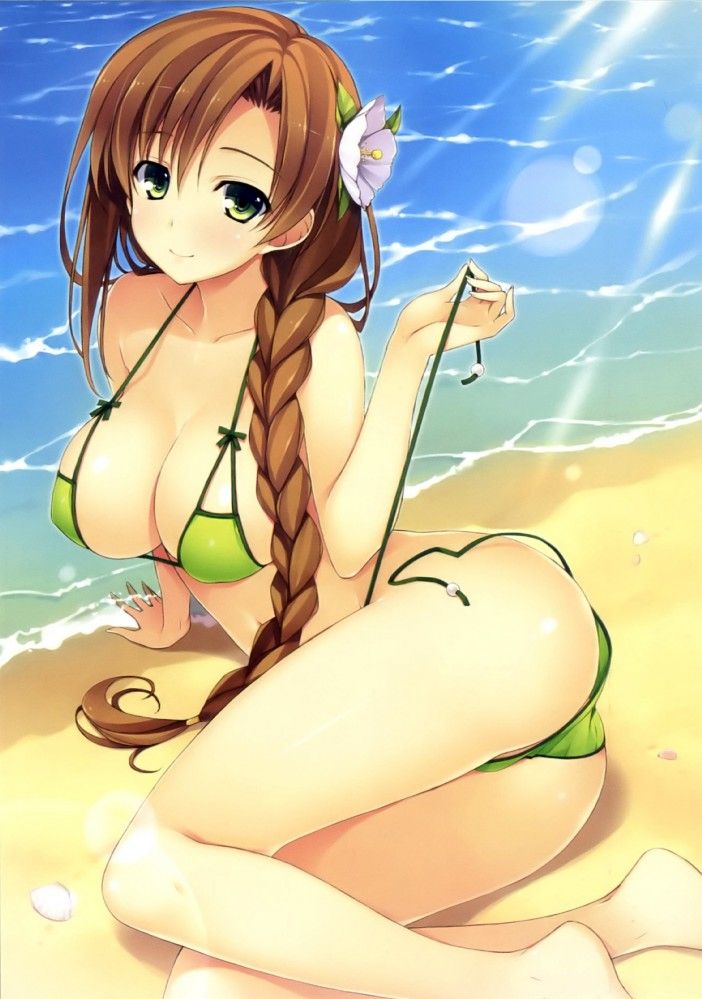 at beach the girl Anime