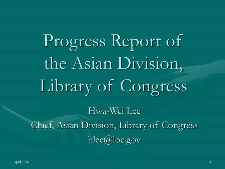 division asian Library congress of