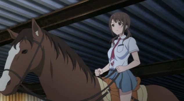 Anime girl and horse