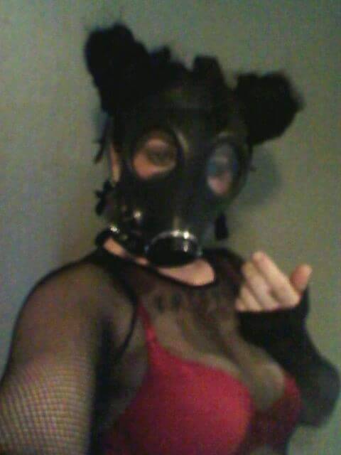 Anime girl with gas mask