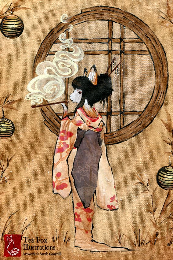 mythology kitune fox women Asian