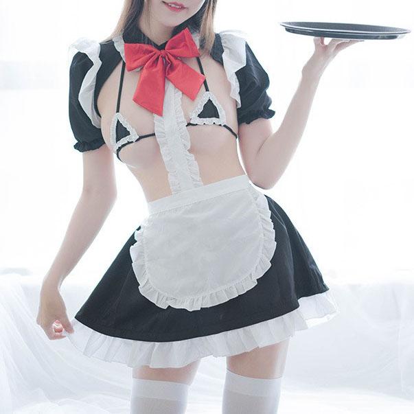 Asian shorts maid cute