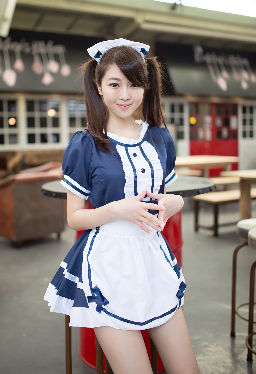asian maid Shorts cute