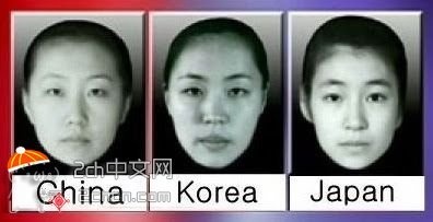 Facial characteristics chinese vs japanese