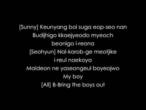 a korean lyrics I