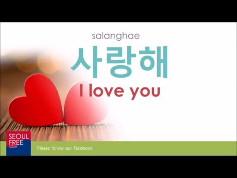 love you in korean with in I