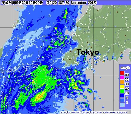 japan Weather map for