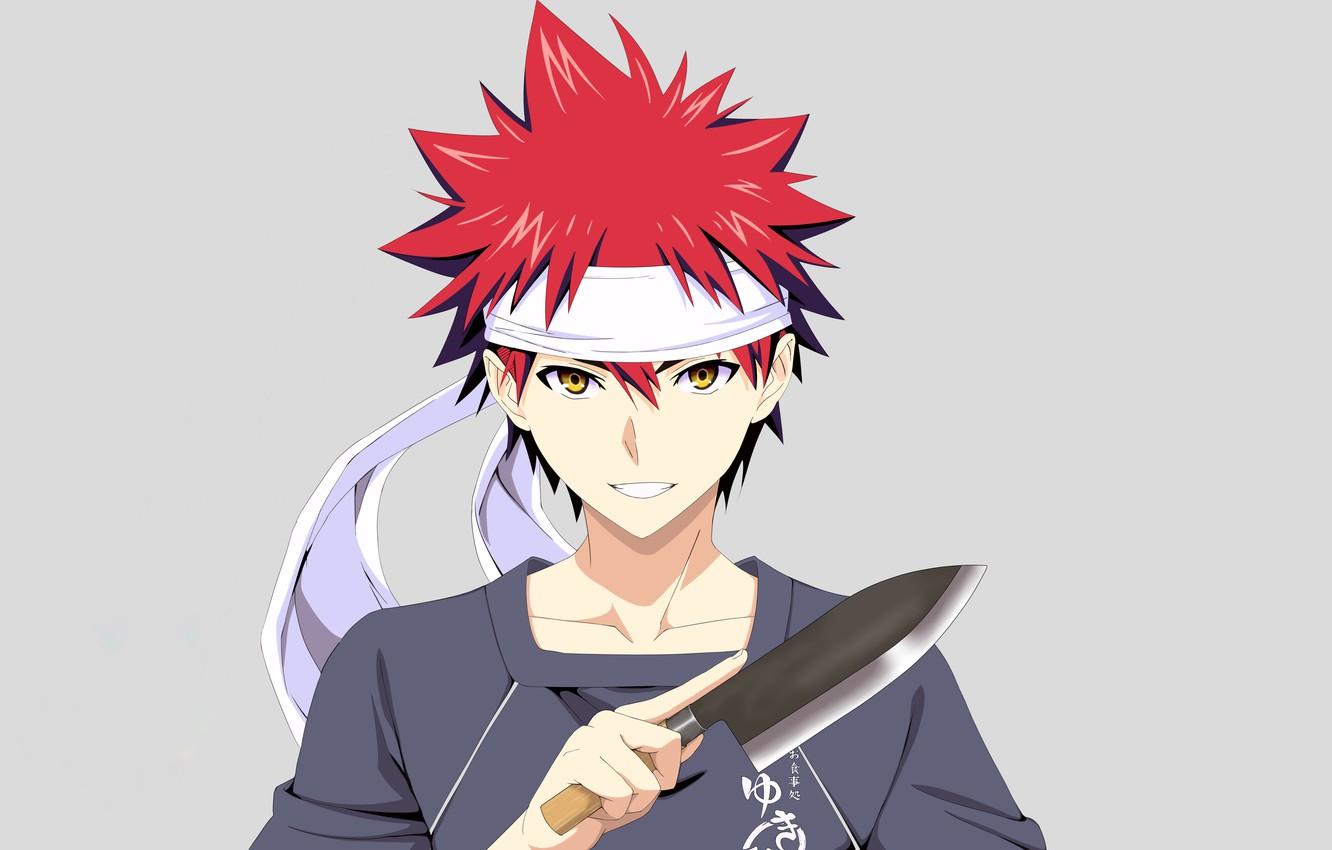 anime Red guy haired