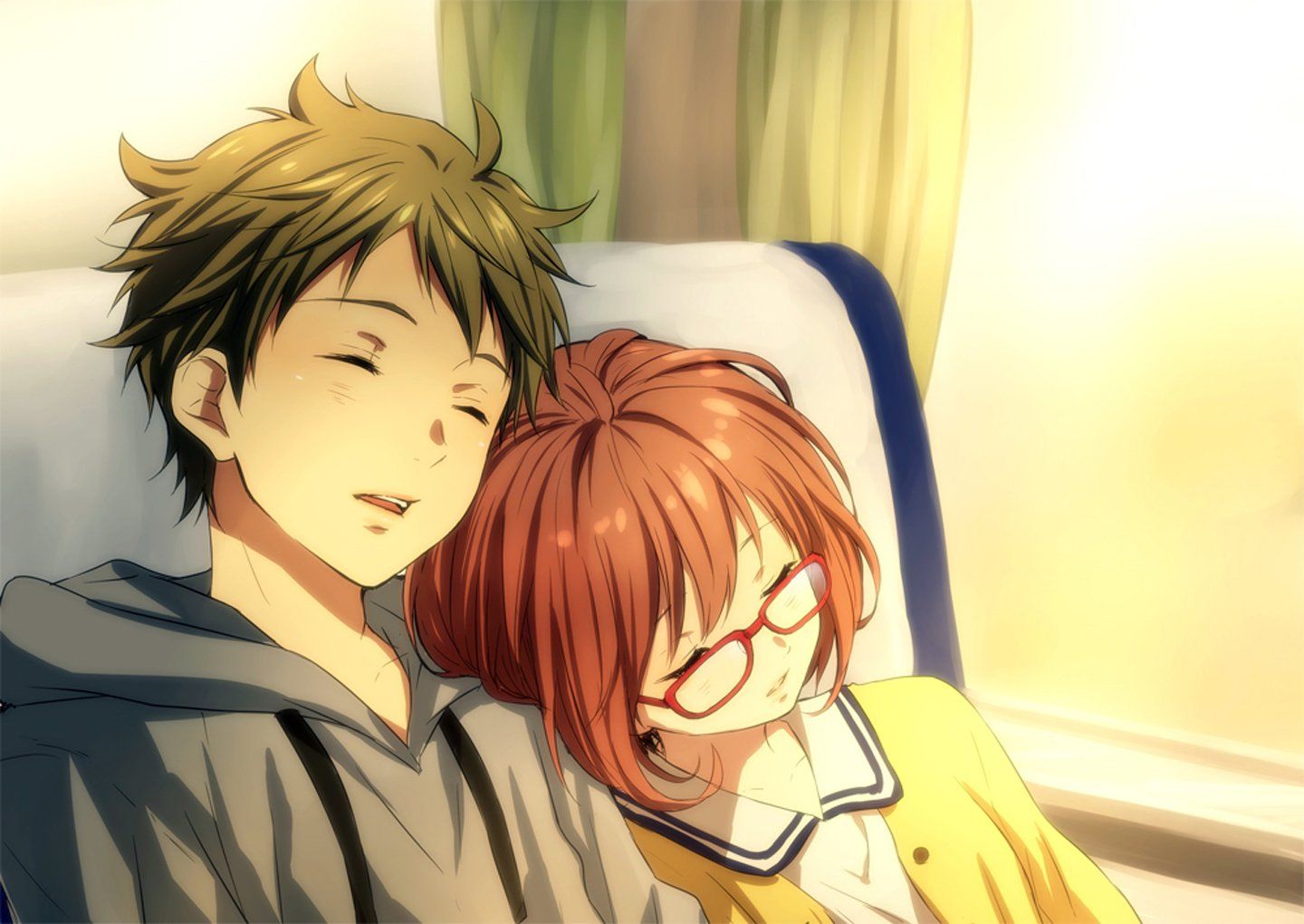 Anime couple in bed images