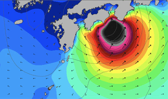 map Japan meteorological weather