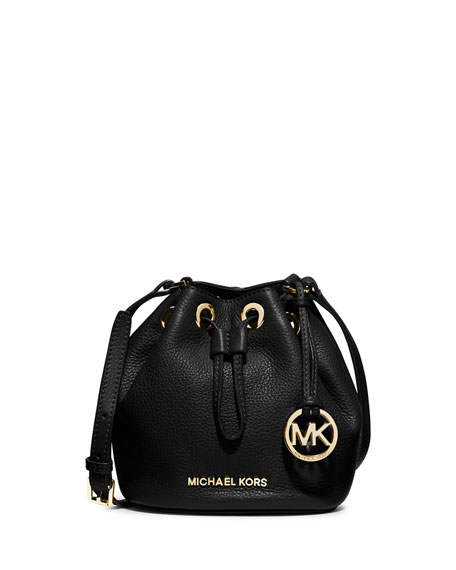 in draw black kors bag strip shoulder Michael