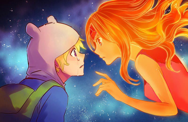 flame Finn anime and princess