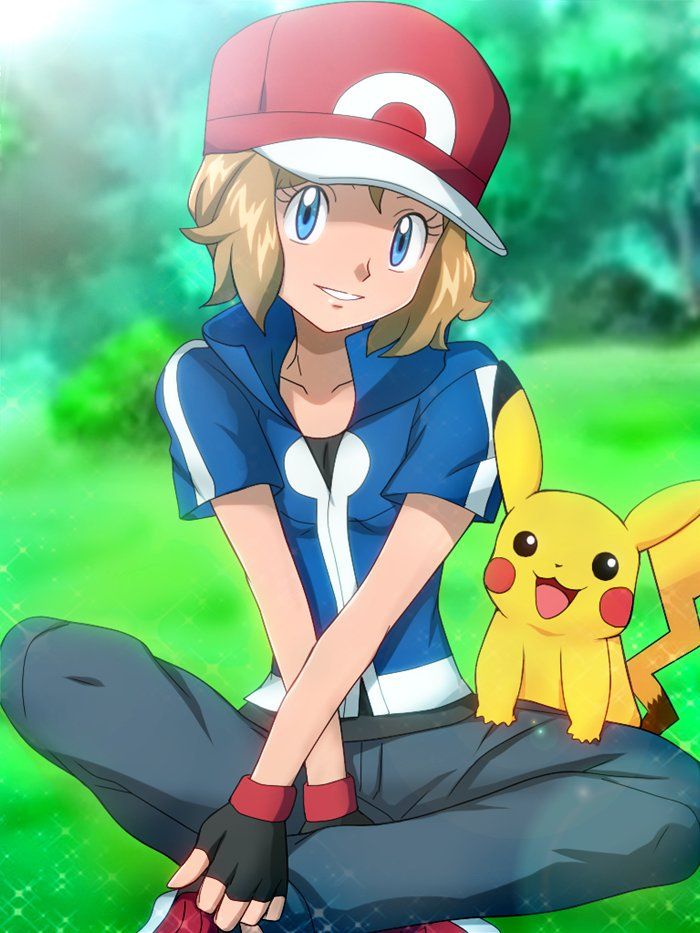 serena anime and Ash