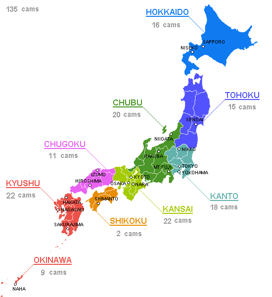 japan Weather map for