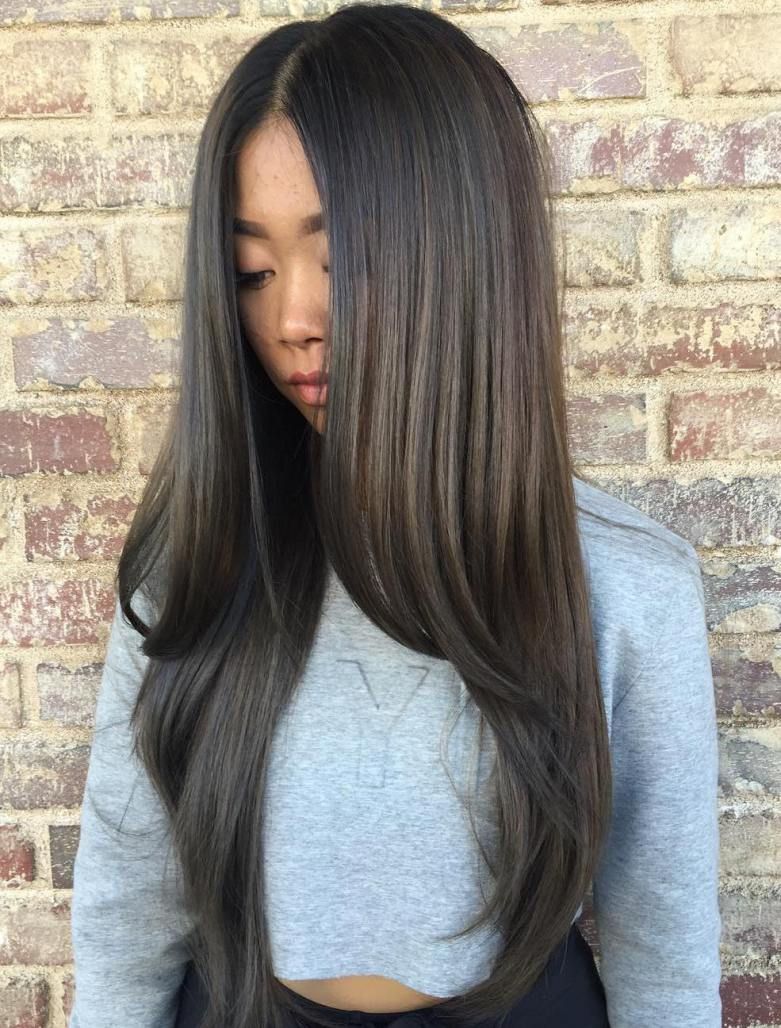 straight hair long Asian