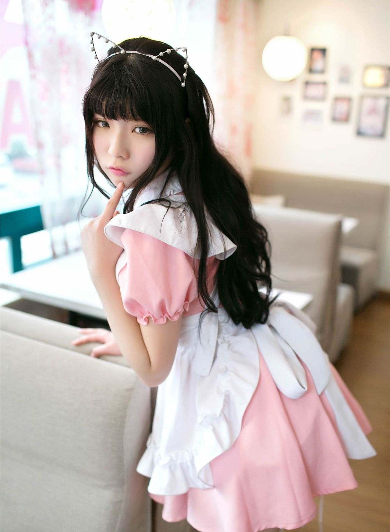 maid Asian cute shorts