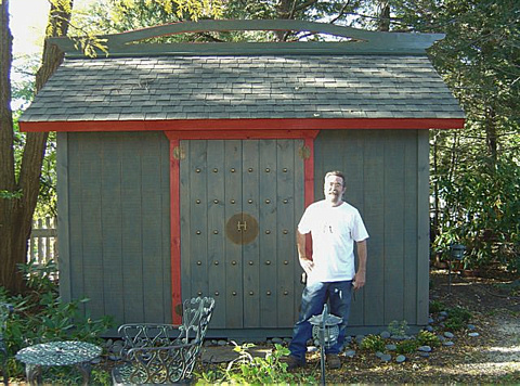 shed Asian style garden