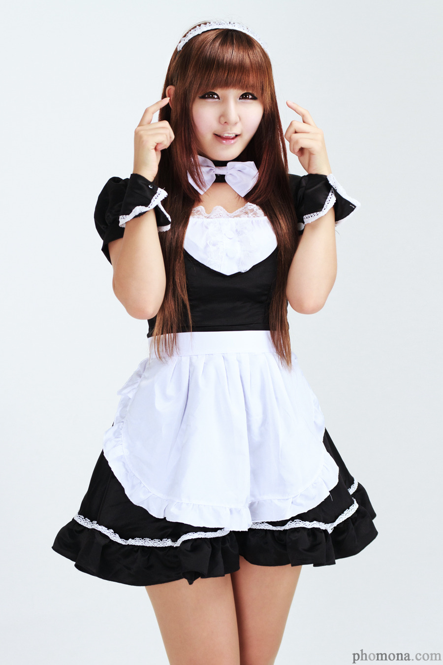 Cute screaming maid asian