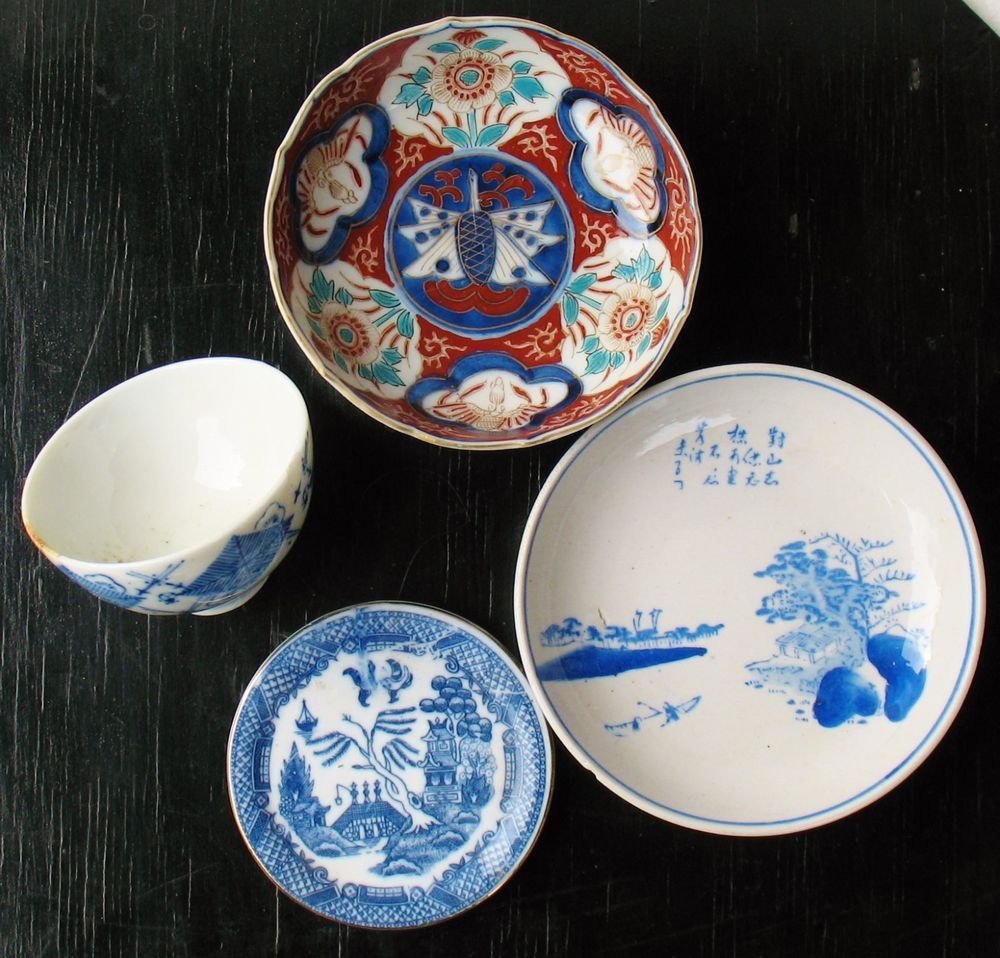 and Asian bowls plates