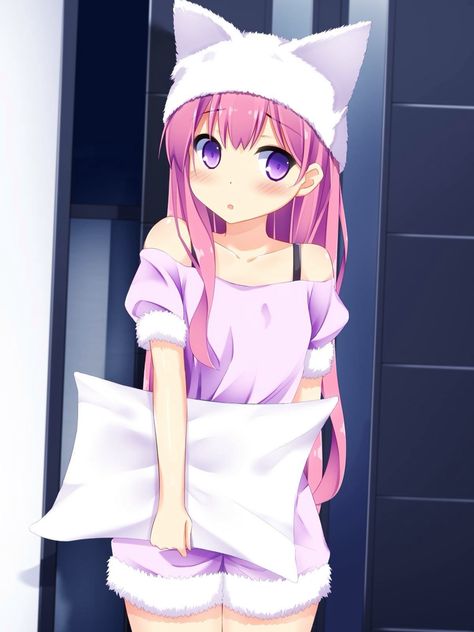 Anime girls in pajamas