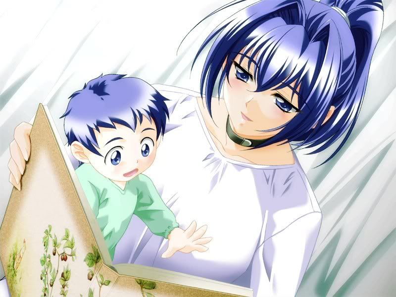 baby Anime mother and