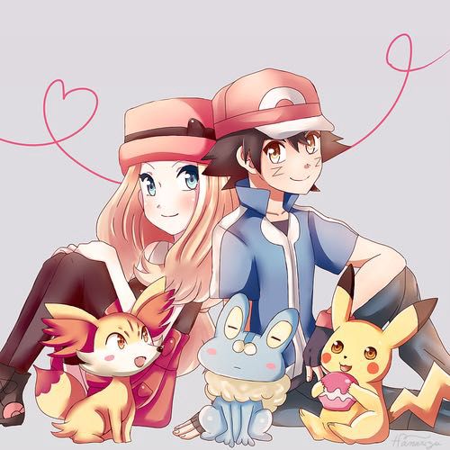 serena anime and Ash