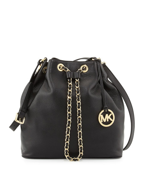 Michael kors draw strip shoulder bag in black