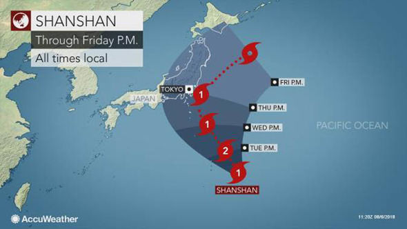 japan Weather map for